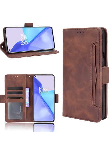 Oneplus 9 Flip Pu Deri Darbeye Dayanıklı Koruyucu Kılıf Kredi Kartı Tutucu ile Uyumlu (Yurt Dışından)