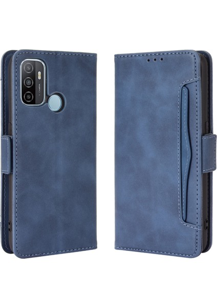 Oppo A53 2020/A32 2020 Flip Pu Deri Darbeye Dayanıklı Koruyucu Kılıf Kredi Kartı Tutucu ile Uyumlu (Yurt Dışından)