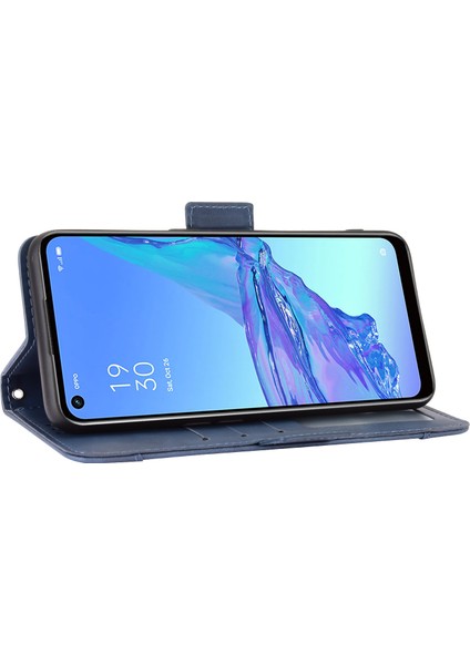 Oppo A53 2020/A32 2020 Flip Pu Deri Darbeye Dayanıklı Koruyucu Kılıf Kredi Kartı Tutucu ile Uyumlu (Yurt Dışından)