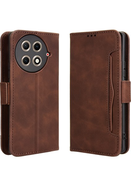 Tecno Camon 30S Pro 4g Flip Pu Deri Darbeye Dayanıklı Koruyucu Kılıf Kredi Kartı Tutucu ile Uyumlu (Yurt Dışından)