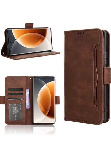 Tecno Camon 30S Pro 4g Flip Pu Deri Darbeye Dayanıklı Koruyucu Kılıf Kredi Kartı Tutucu ile Uyumlu (Yurt Dışından)