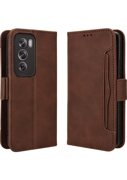 Oppo Reno 12 5g Flip Pu Deri Darbeye Dayanıklı Koruyucu Kılıf Kredi Kartı Tutucu ile Uyumlu (Yurt Dışından)