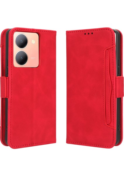 Vıvo Y27 4g Flip Pu Deri Darbeye Dayanıklı Koruyucu Kılıf Kredi Kartı Tutucu ile Uyumlu (Yurt Dışından)