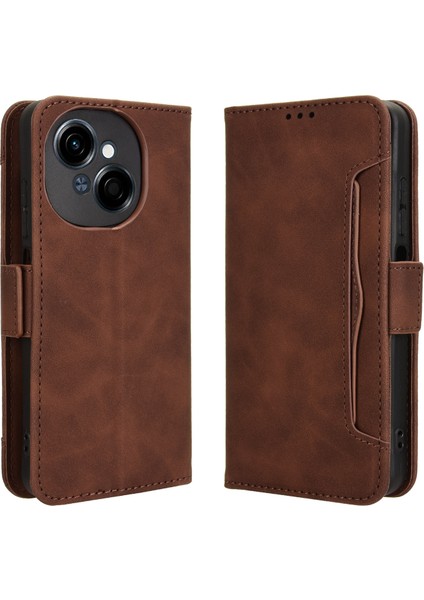 Tecno Spark Go 2025 Flip Pu Deri Darbeye Dayanıklı Koruyucu Kılıf Kredi Kartı Tutucu ile Uyumlu (Yurt Dışından)
