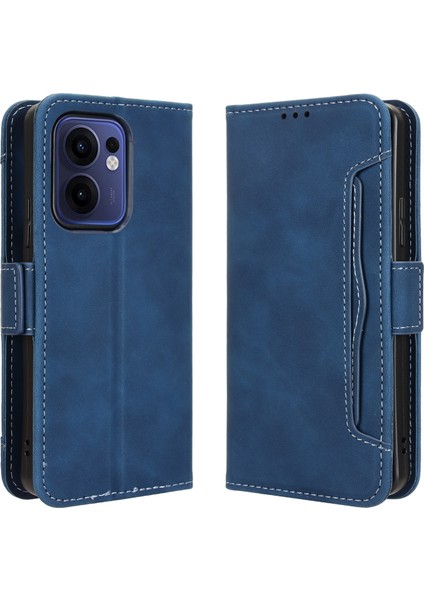 Oppo Reno 13F Flip Pu Deri Darbeye Dayanıklı Koruyucu Kılıf Kredi Kartı Tutucu ile Uyumlu (Yurt Dışından)
