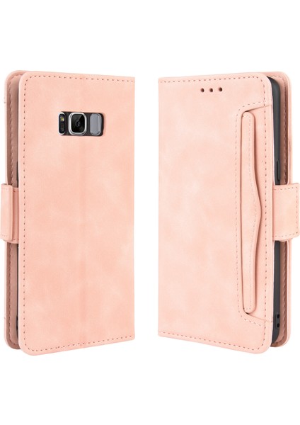 Samsung Galaxy S8 Plus Flip Pu Deri Darbeye Dayanıklı Koruyucu Kılıf Kredi Kartı Tutucu ile Uyumlu (Yurt Dışından)