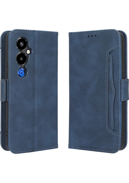 Tecno Pova 4 Pro Flip Pu Deri Darbeye Dayanıklı Koruyucu Kılıf Kredi Kartı Tutucu ile Uyumlu (Yurt Dışından)