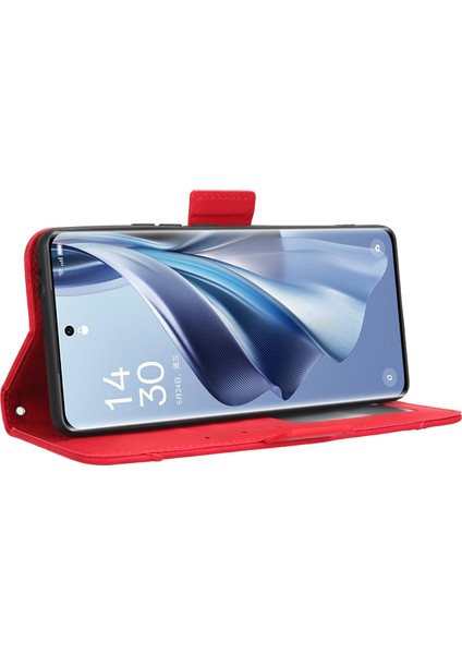 Oppo Reno 10 Pro 5g Flip Pu Deri Darbeye Dayanıklı Koruyucu Kılıf Kredi Kartı Tutucu ile Uyumlu (Yurt Dışından)
