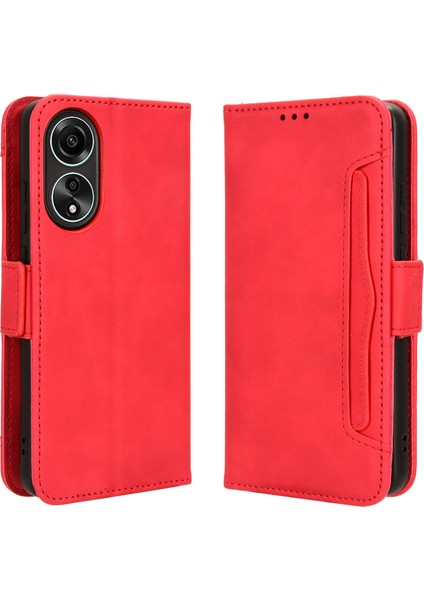 Oppo A78 4g Flip Pu Deri Darbeye Dayanıklı Koruyucu Kılıf Kredi Kartı Tutucu ile Uyumlu (Yurt Dışından)