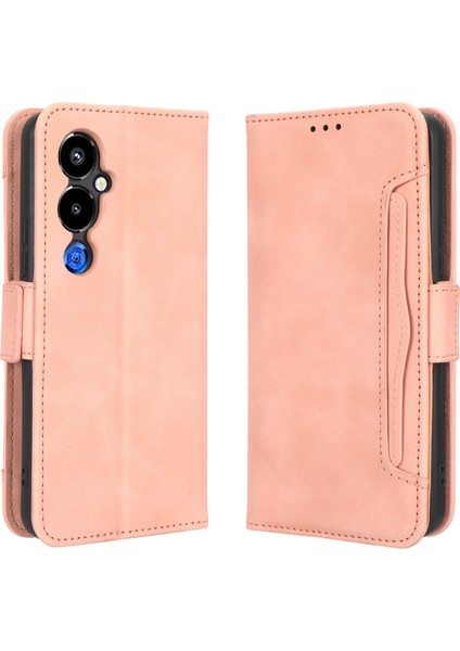 Tecno Pova 4 Pro Flip Pu Deri Darbeye Dayanıklı Koruyucu Kılıf Kredi Kartı Tutucu ile Uyumlu (Yurt Dışından)