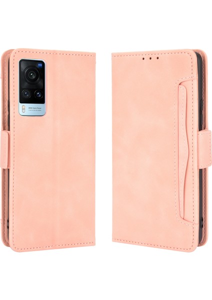 Vıvo X60 Flip Pu Deri Darbeye Dayanıklı Koruyucu Kılıf Kredi Kartı Tutucu ile Uyumlu (Yurt Dışından)