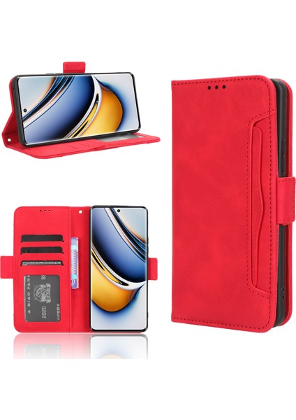 Realme 11 Pro Flip Pu Deri Darbeye Dayanıklı Koruyucu Kılıf Kredi Kartı Tutucu ile Uyumlu (Yurt Dışından)