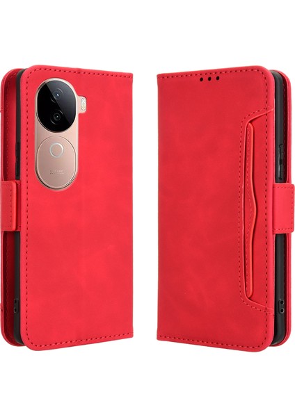 Vıvo V40E 5g Flip Pu Deri Darbeye Dayanıklı Koruyucu Kılıf Kredi Kartı Tutucu ile Uyumlu (Yurt Dışından)
