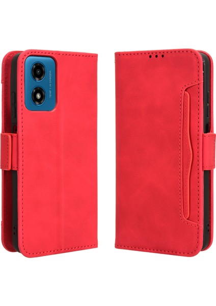 Motorola Moto G24/G24 Power Flip Pu Deri Darbeye Dayanıklı Koruyucu Kılıf Kredi Kartı Tutucu ile Uyumlu (Yurt Dışından)