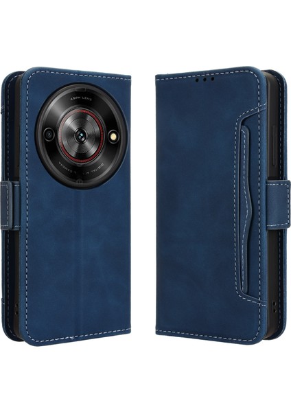 Zte Blade A75 5g Flip Pu Deri Darbeye Dayanıklı Koruyucu Kılıf Kredi Kartı Tutucu ile Uyumlu (Yurt Dışından)