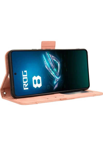 Asus Rog Phone 8 Flip Pu Deri Darbeye Dayanıklı Koruyucu Kılıf Kredi Kartı Tutucu ile Uyumlu (Yurt Dışından)