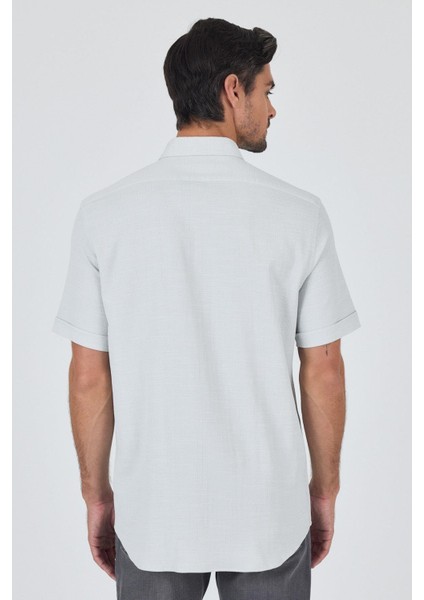Su Yeşili Biritli Yaka Düz Casual Pamuklu Comfort Fit Gömlek 1004250221 indirimleri
