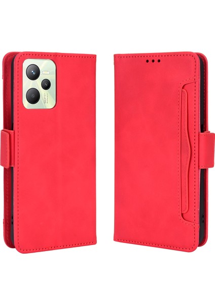 Realme C35 Flip Pu Deri Darbeye Dayanıklı Koruyucu Kılıf Kredi Kartı Tutucu ile Uyumlu (Yurt Dışından)