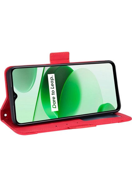 Realme C35 Flip Pu Deri Darbeye Dayanıklı Koruyucu Kılıf Kredi Kartı Tutucu ile Uyumlu (Yurt Dışından) indirimleri