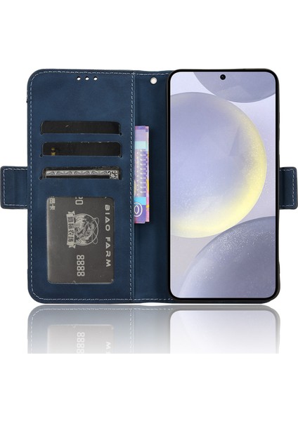 Samsung Galaxy S25 Plus Flip Pu Deri Darbeye Dayanıklı Koruyucu Kılıf Kredi Kartı Tutucu ile Uyumlu (Yurt Dışından)