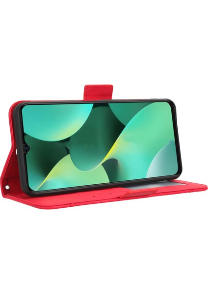 Tecno Spark 10C Flip Pu Deri Darbeye Dayanıklı Koruyucu Kılıf Kredi Kartı Tutucu ile Uyumlu (Yurt Dışından)
