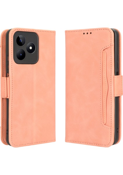 Realme C51 4g Flip Pu Deri Darbeye Dayanıklı Koruyucu Kılıf Kredi Kartı Tutucu ile Uyumlu (Yurt Dışından)
