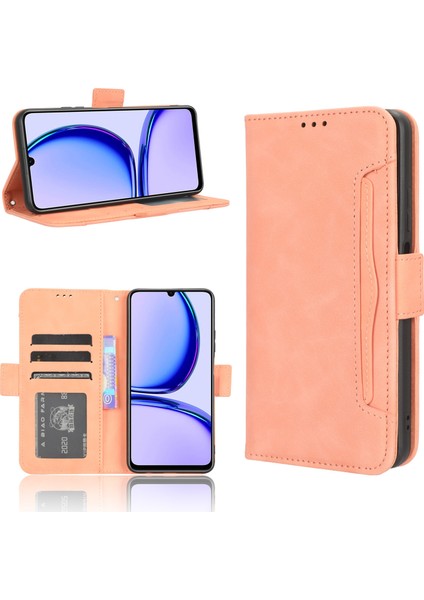 Realme C51 4g Flip Pu Deri Darbeye Dayanıklı Koruyucu Kılıf Kredi Kartı Tutucu ile Uyumlu (Yurt Dışından)