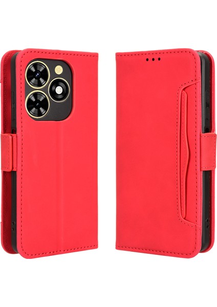 Tecno Spark 20C Flip Pu Deri Darbeye Dayanıklı Koruyucu Kılıf Kredi Kartı Tutucu ile Uyumlu (Yurt Dışından)