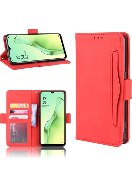 Oppo A8/A31 2020 Flip Pu Deri Darbeye Dayanıklı Koruyucu Kılıf Kredi Kartı Tutucu ile Uyumlu (Yurt Dışından)