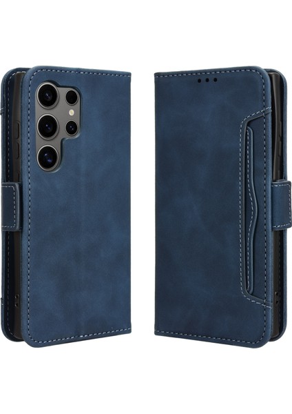 Samsung Galaxy S24 Ultra Flip Pu Deri Darbeye Dayanıklı Koruyucu Kılıf Kredi Kartı Tutucu ile Uyumlu (Yurt Dışından)