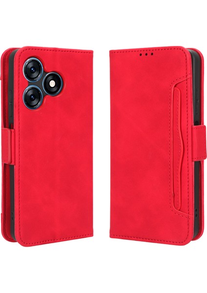 Tecno Spark 10 4g Flip Pu Deri Darbeye Dayanıklı Koruyucu Kılıf Kredi Kartı Tutucu ile Uyumlu (Yurt Dışından)