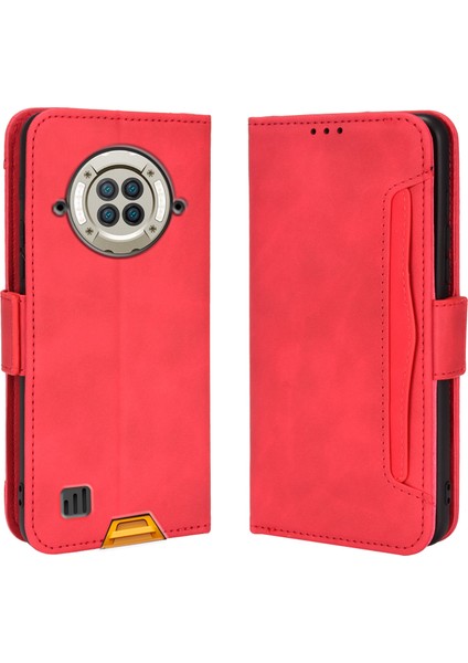 Doogee S96 Pro Flip Pu Deri Darbeye Dayanıklı Koruyucu Kılıf Kredi Kartı Tutucu ile Uyumlu (Yurt Dışından)