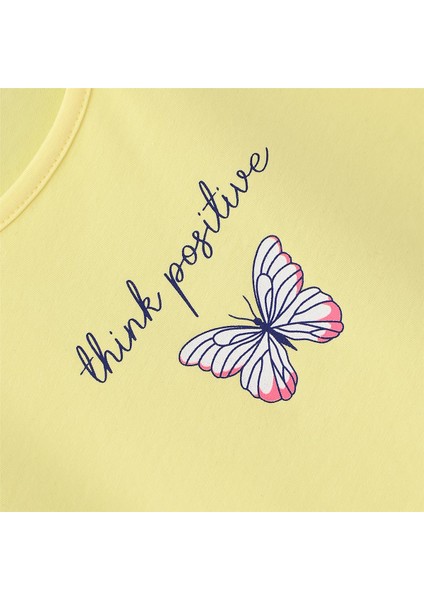 Kız Çocuk O Yaka Kısa Kol Yazlık Tişört - (2 Yaş-7 Yaş) - 31754 - Sarı fiyatları