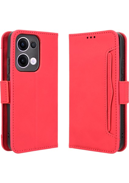 Oppo Reno 13 5g Flip Pu Deri Darbeye Dayanıklı Koruyucu Kılıf Kredi Kartı Tutucu ile Uyumlu (Yurt Dışından)