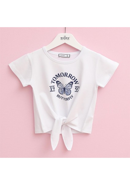 Kız Çocuk Süprem Kısa Kol Tişört - (4 Yaş-9 Yaş) - 32480 - Beyaz