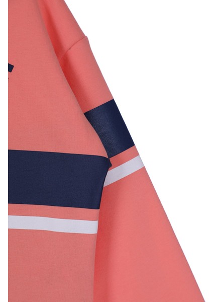 Kız Çocuk Uzun Kol Kalın Tişört - (9 Yaş-14 Yaş) - 31152 - Somon modelleri