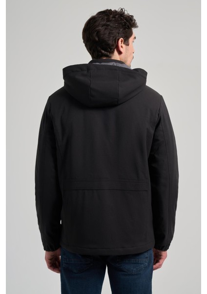 Siyah Bez Ayağı Dik Yaka Düz Tam Astar Standart Fit Casual Mont 1007245164_001 indirimleri