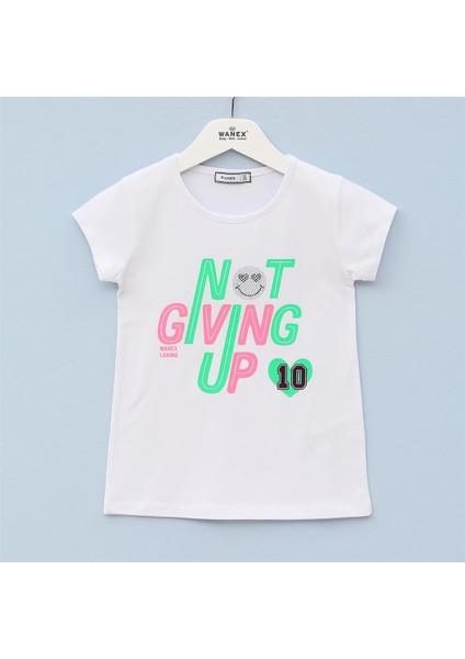 Kız Çocuk Kısa Kol Yazlık Tişört - (5 Yaş-10 Yaş) - 31792 - Beyaz
