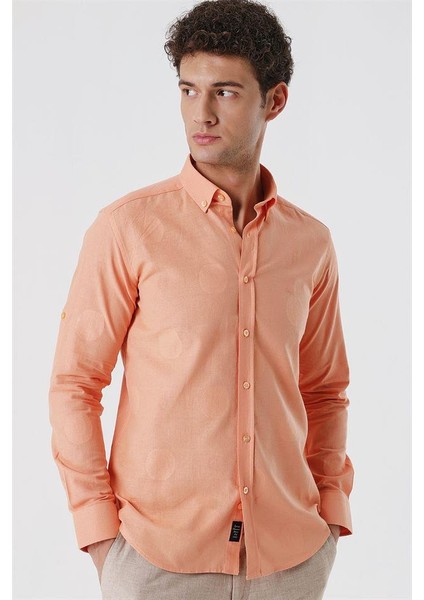 Kısalabilir Kollu Desenli Jakarlıcepsiz %100 Pamuk Casual Slim Fit Gömlek 1004230183 modelleri