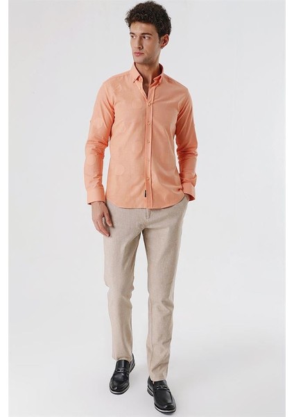 Kısalabilir Kollu Desenli Jakarlıcepsiz %100 Pamuk Casual Slim Fit Gömlek 1004230183 indirimleri