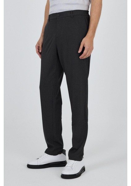 Koyu Antrasit Esnek Yandan Cepli Casual Standart Fit Jogger Pantolon 1003250119 modelleri