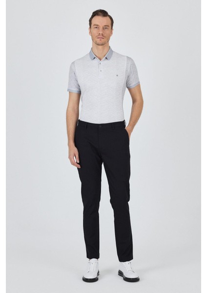 Siyah Armürlü Yan Cep Düz Paça Slim Fit Pamuklu Casual Chino Pantolon 1003250120 fiyatları