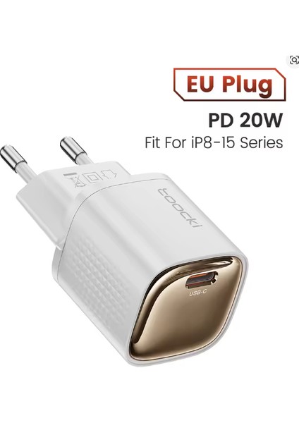 20W Gan Type-C Tip C Şarj Cihazı Hızlı iPhone 16 15 14 13 12 11 Pro Max iPad Samsung Oppo