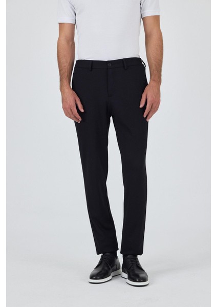 Siyah Esnek Yandan Cepli Casual Slim Fit Jogger Pantolon 1003250156
