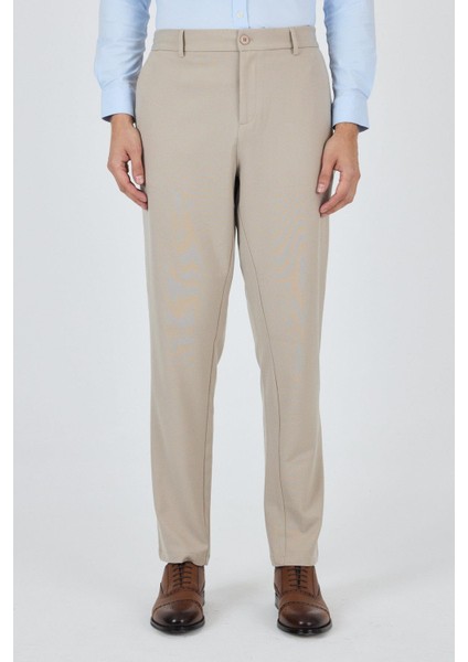 Bej Esnek Yandan Cepli Casual Standart Fit Jogger Pantolon 1003250119