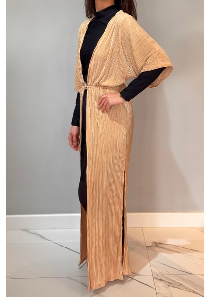 Piliseli Kimono Pareo Kaftan Bağlanabilir RPK004 Bej fiyatları