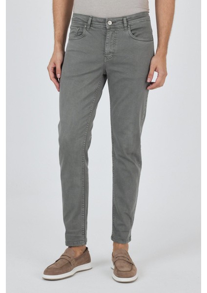 Su Yeşili Pamuklu 5 Cep Casual Slim Fit 5 Cep Pantolon 1003250318 fiyatları