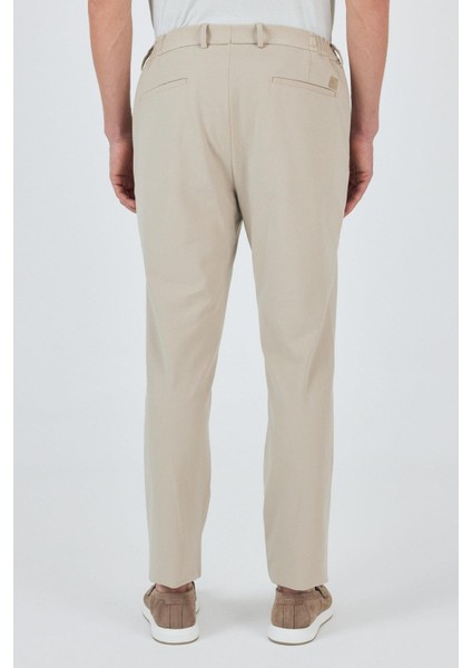 Bej Esnek Yandan Cepli Casual Slim Fit Jogger Pantolon 1003250162
