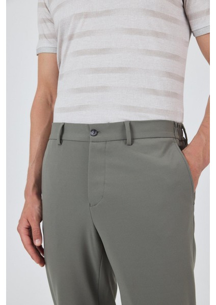 Koyu Yeşil Esnek Yandan Cepli Casual Slim Fit Jogger Pantolon 1003250162 fırsatları