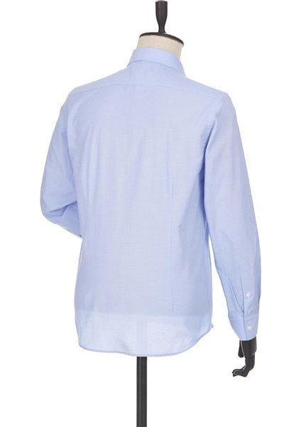 Mavi Filafil Desen Slim Fit Gömlek modelleri